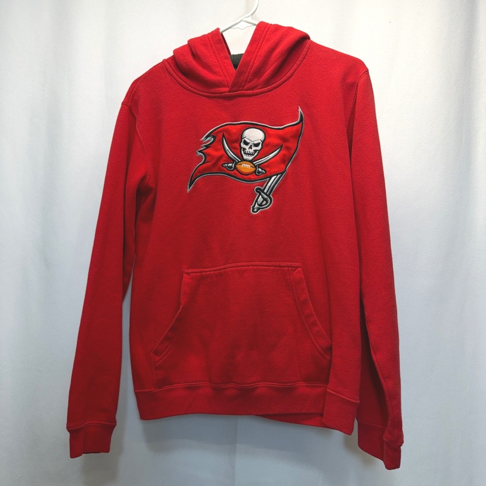 Tampa Bay Buccaneers Hoodie NFL Team Apparel Youth XL Red Embroidered Logo